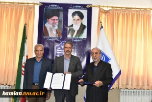 در راستای گسترش حمایت‌های کریمانه صورت گرفت:
امضای تفاهم‌نامه مشترک بین دانشگاه ملی مهارت و بنیاد فرهنگی شهید خوشنویسان 2